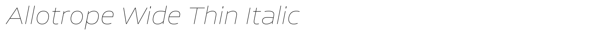 Allotrope Wide Thin Italic image
